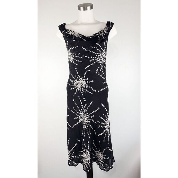 Vtg The Limited silk sz 6 Artsy Fairy Grunge Midi Dress cowl neck Whimsigoth
